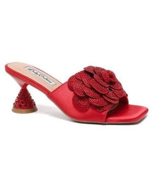 Lady Couture Petal Slide Sandal - Red