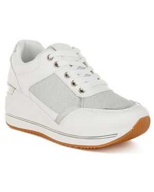 LONDON RAG Vespera Wedge Sneaker - White