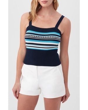 Trina Turk Casady Stripe Sweater Camisole - Blue