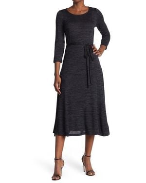 nina leonard smock chiffon midi dress Smock Chiffon Midi Dress (Women)