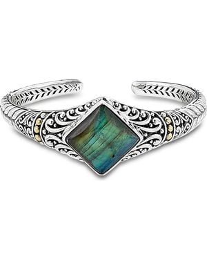 Samuel B. 18K & Sterling Labradorite Bangle - Green