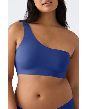True & Co. True Body One-Shoulder Bra - Blue