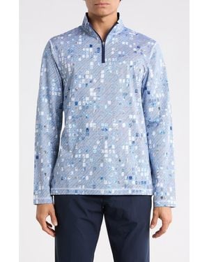 Bugatchi Long Sleeve Knit Sweatshirt - Blue