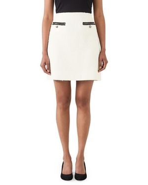LK Bennett Charlee Tweed Skirt - Natural