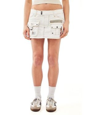 BDG Julia Cargo Miniskirt - White