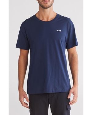 HUGO Dave Stretch Cotton T-Shirt - Blue