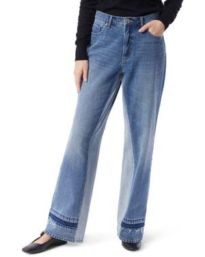 DO by Dee Ocleppo Fallon Two-Tone Straight Leg Jeans - Blue