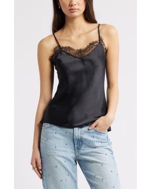 Open Edit Lace Trim Cami - Blue
