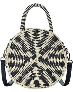 MMS Design Studio Rattan Canteen Crossbody Bag - Multicolor