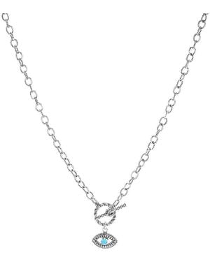 Samuel B. Sleeping Beauty Evil Eye Pendant Necklace - Metallic