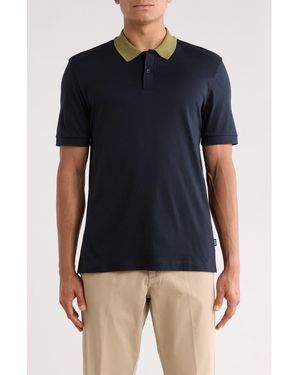 BOSS Phillipson Cotton Polo - Blue