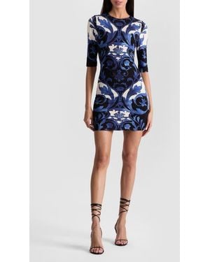 Alice + Olivia Delora Fitted Dress - Blue
