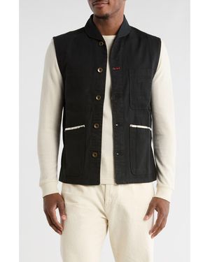Imperfects Organic Cotton Canvas Shepherds Vest - Black