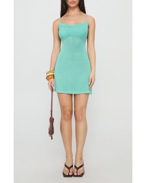 Princess Polly Cote Cowl Neck Minidress - Blue