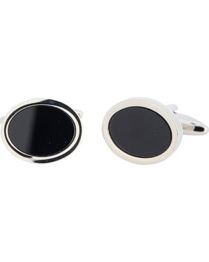 James Michael Onyx Oval Cuff Links - Black
