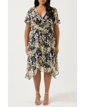 Estelle Wilsons Flutter Sleeve Cocktail Dress - Multicolor