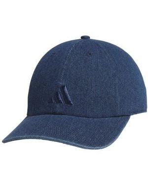 adidas Embroidered Denim Baseball Cap - Blue