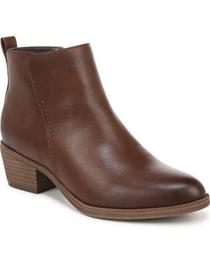 Naturalizer Side Zip Ankle Booties - Brown