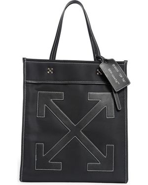 Off-White c/o Virgil Abloh Large Boxy Denim Tote Bag - Black