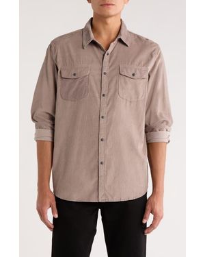 Lucky Brand Western Corduroy Shirt - Brown