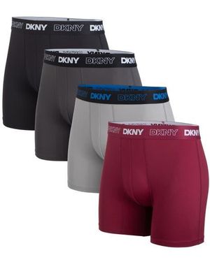 DKNY Ultra-Soft Pack Of 4 Boxer Briefs - Red