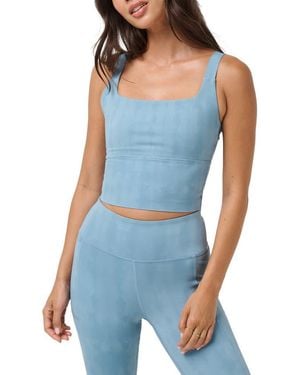 Travis Mathew Moveknit Resilience Crop Tank - Blue