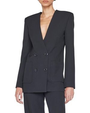 FRAME Double Breasted Blazer - Blue