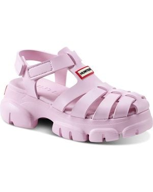 HUNTER Belah Lug Sole Fisherman Sandal - Pink