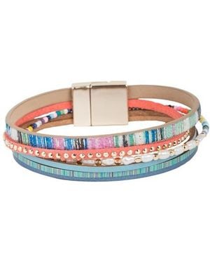 Saachi Delicate Strand 3-4Mm Freshwater Pearl Multi-Strand Magnetic Bracelet - White