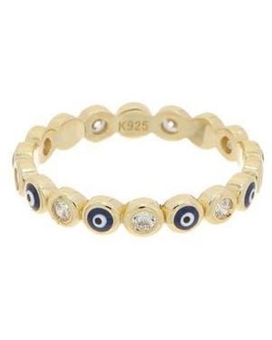 Juvell Evil Eye Cz Ring - Metallic