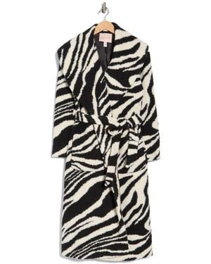 Hutch Elea Zebra Stripe Coat - Black