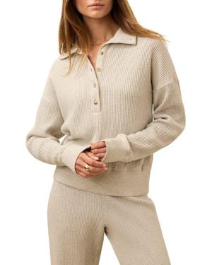 Faherty Surf Organic Cotton Waffle Henley - Natural
