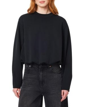 Scotch & Soda Bubble Hem Crewneck Sweatshirt - Black