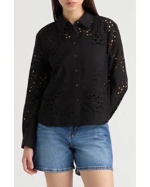 NVLT Eyelet Shirt - Black