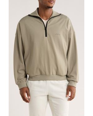 adidas X Fear Of God Athletics Tricot Half Zip Sweatshirt - Green
