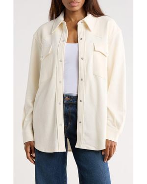 Twp Dutton Cotton Blend Western Shirt - Natural