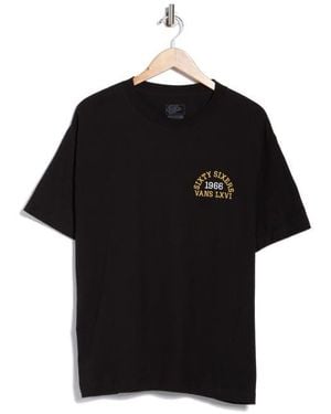 Vans Frat Lxvi Logo Cotton Graphic T-Shirt - Black