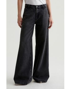 AG Jeans Stella Low Slung Palazzo Jeans - Black