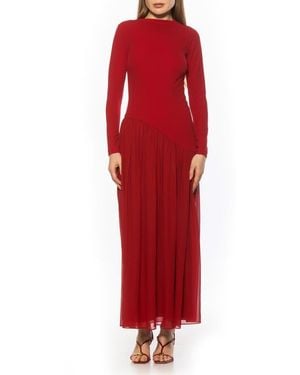 Alexia Admor Dakota Long Sleeve Gown - Red