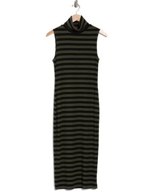 L'Agence Brita Stripe Sleeveless Dress - Black