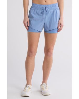 90 Degrees 2-In-1 Running Shorts - Blue