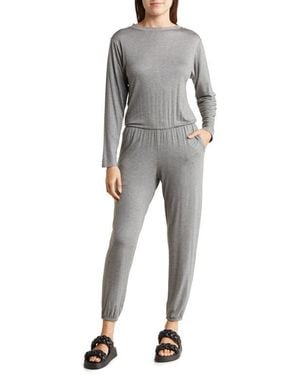Go Couture Long Sleeve Jumpsuit - Gray