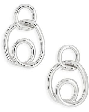 Leith Intertwined Drop Earrings - Metallic