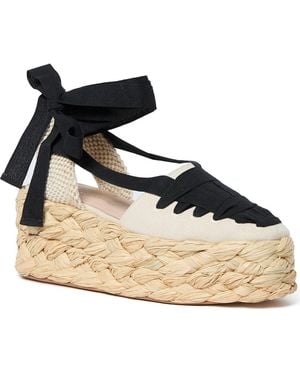 Loeffler Randall Mason Closed Toe Platform Espadrille - Metallic
