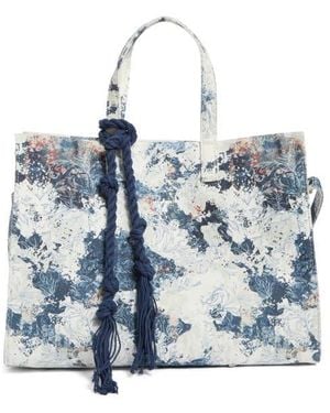 Vince Camuto Aalis Floral Canvas Tote - Blue