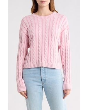 Abound Cable Crew Sweater - Red