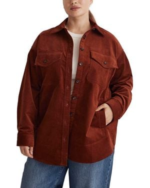 Madewell Corduroy Twill Oversize Shirt Jacket - Red