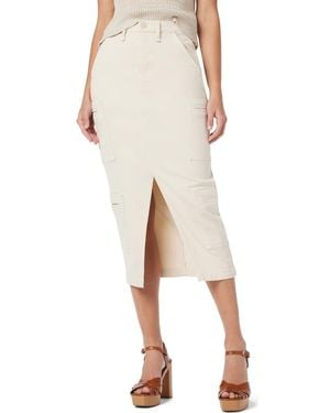 Hudson Jeans Welt Cargo Pocket Midi Skirt - Natural