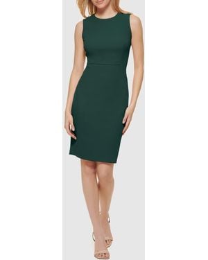 Calvin Klein Sleeveless Sheath Dress - Green