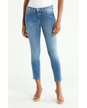 L'Agence Frankie Low Rise Crop Skinny Jeans - Blue